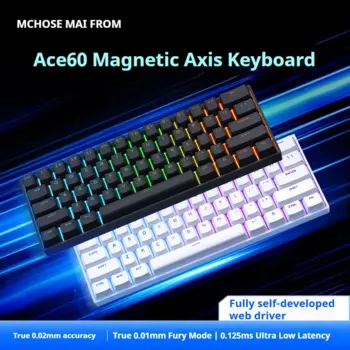 MCHOSE ACE 60 Pro Механическая клавиатура с магнитной осью для игр и киберспорта Настольный компьютер Индивидуальная проводная клавиатура Интерфейс USB