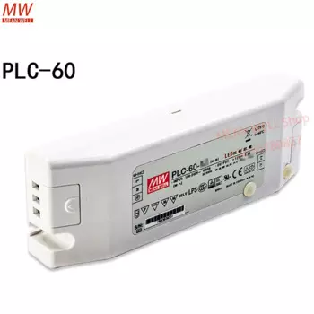 MEAN WELL 60 Вт одинарный выход Светодиодный источник питания PLC-60-12 15/20/24/36/48 PFC терминалы подключены к водонепроницаемым источникам питания