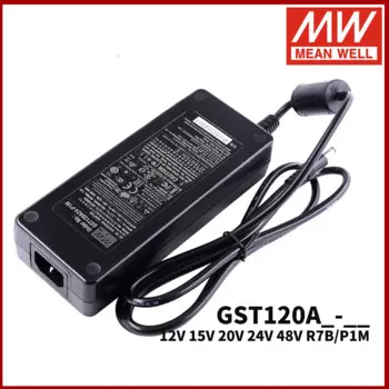 Mean Well GST120A R7B P1M 120 Вт импульсный источник питания 220 В переменного тока в постоянный ток 12 В 15 в 20 в 24 В 48 В настольный промышленный адаптер