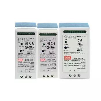 (Meanwell)DRC-40A/60A/100A/40B/60B/100B источник питания acdc 13,8/27,6 в с зарядным устройством для аккумулятора, для системы охранной сигнализации, din-рейка