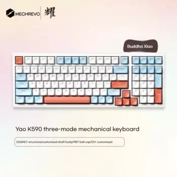 Mechevo Yao · K590 Dawn Трехрежимная механическая клавиатура 99-клавишный RGB-световой эффект Полная клавиша с возможностью горячей замены Интерфейс Type-C Настольный планшет