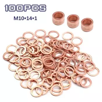 Медные уплотнительные шайбы 10x14x1 мм