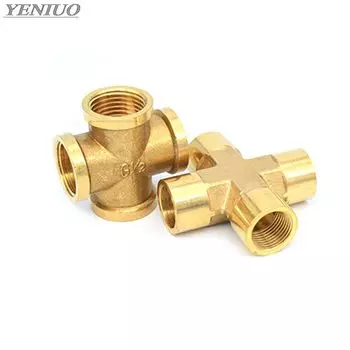 Медный 4-х way фитинг для труб 1/4" 3/8" 1/2"