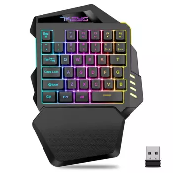 Механическая Беспроводная игровая клавиатура с RGB подсветкой одной рукой, портативная мини-клавиатура, игровой контроллер для ПК, PS4, Xbox, геймера