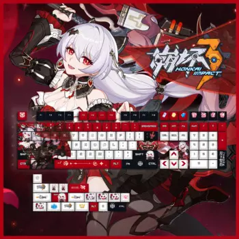 Механическая беспроводная клавиатура с RGB подсветкой Honkai Impact 3 Theresa Varmilo