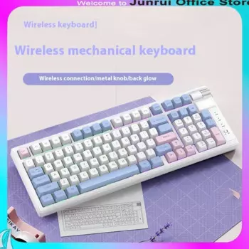 Механическая игровая клавиатура 62/68/86/98, трехрежимная Rgb клавиатура с горячей заменой, с красной осью, игровые офисные аксессуары для компьютера на заказ, подарок