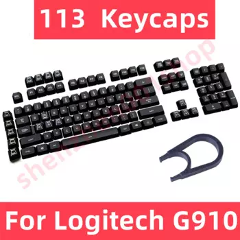 Механическая игровая клавиатура для Logitech G910, оригинальные сменные колпачки для клавиш, полный комплект, замена 113 колпачков для клавиш, розничная продажа