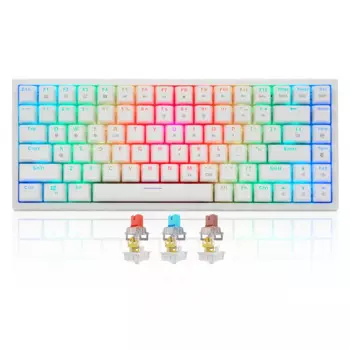 Механическая игровая клавиатура HUO JI CQ84, программируемая с RGB подсветкой, 84 клавиши, защита от фиктивных нажатий, для Ipad, планшета, ПК
