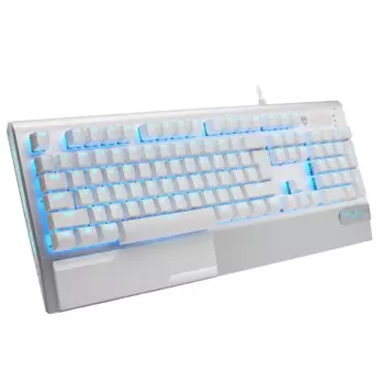Механическая игровая клавиатура X1000, металлическая панель, USB Проводная компьютерная клавиатура с подставкой для запястья, светодиодный синий переключатель клавиатуры с подсветкой