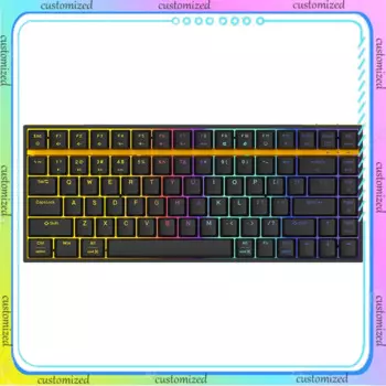 Механическая игровая клавиатура ZN84 ZN87 ZN104 для киберспорта, трехрежимная Беспроводная Bluetooth клавиатура 2,4G Kaihua Axis с горячей заменой