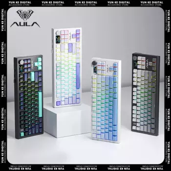 Механическая клавиатура Aula S87pro, трехрежимная горячая замена, беспроводная геймерская клавиатура, прокладка RGB, индивидуальные игровые аксессуары для ПК, подарки