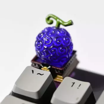 Механическая клавиатура Devil Fruit, цельный перекрестный вал, прозрачные колпачки для клавиш из смолы под заказ, коллекционная декоративная модель, подарок