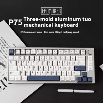 Механическая клавиатура EPOMAKER P75, прокладка, беспроводная трехрежимная RGB эргономичная клавиатура на заказ, многофункциональная клавиатура для киберспорта, ПК, игровые подарки