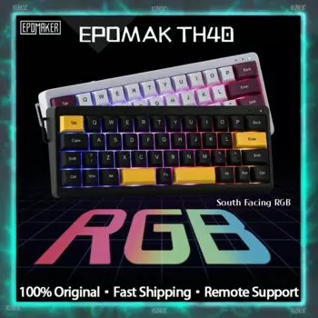 Механическая клавиатура EPOMAKER TH40, индивидуальная клавиатура с возможностью горячей замены VIA, 2,4 г, BT, беспроводная, 40% раскладки, клавиатура Super Lite