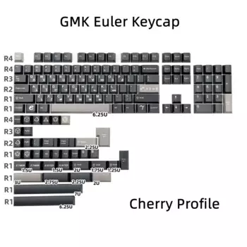 Механическая клавиатура GMK Euler Keycap Clone 142 клавиш Black Cherry Profile DYE Sublimation ISO Enter для Gateron Outemu TTC Switch