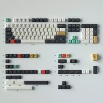 Механическая клавиатура GMK с мегаполисом, колпачки клавиш PBT, краситель Sub Cherry Profile, цветные, белые, черные, GK61, Akko Anne Pro 2