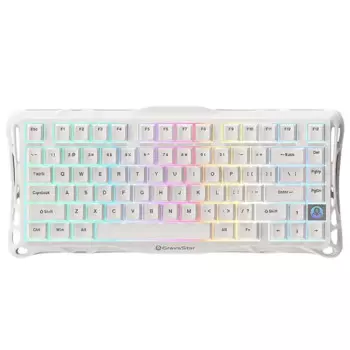 Механическая клавиатура Gravity Planet Cocoon K1 LITE Polar White, трехрежимная 75, высококачественная офисная клавиатура