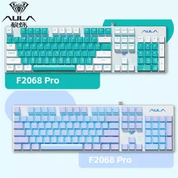 Механическая клавиатура HD F2068pro, матовая панель, двухцветная, проводная, популярная, универсальная, для игровых киберспортов, для определенных настольных компьютеров и ноутбуков