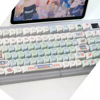 Механическая клавиатура Keycap, пользовательская клавиатура, bluetooth клавиатура, keycap, милый keycap pbt с полным пятисторонним нагревом
