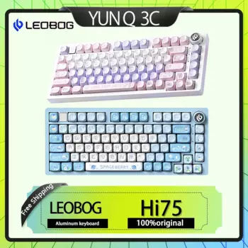 Механическая клавиатура Leobog Hi75 с 75% RGB, индивидуальные алюминиевые колпачки для клавиш, ноутбук, ПК, киберспортивная игровая клавиатура, мужской подарок