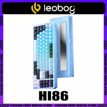 Механическая клавиатура LEOBOG Hi86 из алюминиевого сплава, Bluetooth, три режима, низкая задержка, игровая клавиатура для киберспорта, RGB ПК