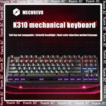Механическая клавиатура MECHREVO K310 для киберспорта, 87 клавиш, проводная, популярная, многоцветная, для настольного компьютера, ноутбука, периферийный подарок
