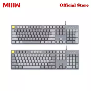 Механическая клавиатура MIIIW с подсветкой G06, 104 клавиш, Игровая клавиатура для Xiaomi, ноутбука, ПК, Macbook, офиса, USB, модная Проводная клавиатура