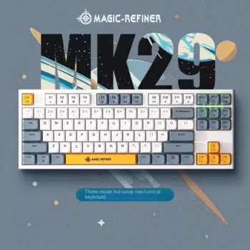 Механическая клавиатура MK29 Pro Bluetooth, проводная, сублимационная покраска, колпачки на клавиши PBT