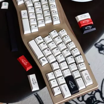Механическая клавиатура Power 1% PBT, белая клавиатура с сублимационной печатью, 160 клавиш, вишневый профиль, индивидуальная клавиатура, аксессуары для игр, подарки