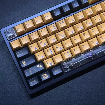 Механическая клавиатура с 142 клавишами, Keycap KCA Profile DYE Subbed PBT Material с ISO Enter 2u 2.25u 2.75u 3u 6.25u 7u Spacebar