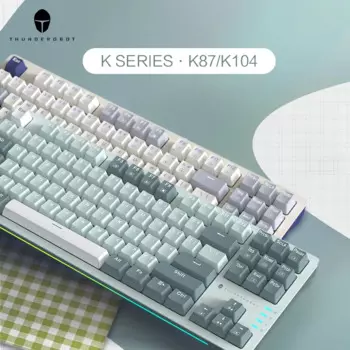 Механическая клавиатура THUNDEROBOT K87TKL/K104, проводная полноразмерная игровая клавиатура без клавиш, популярная подсветка RGB, для ПК