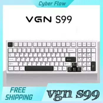 Механическая клавиатура Vgn S99, индивидуальная Беспроводная игровая клавиатура с тремя режимами, клавиатура Cherry Hot Swap для электронных спортивных игр, подарки
