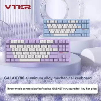 Механическая клавиатура VTER Galaxy80, алюминиевый комплект, беспроводная трехрежимная прокладка, RGB с возможностью горячей замены, на заказ, 80% офисная игровая клавиатура, ПК, ноутбук