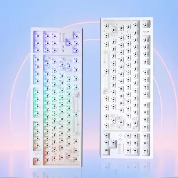 Механическая клавиатура в комплекте с горячей заменой 87 клавиш Bluetooth-совместимая 2,4G беспроводная RGB подсветка прокладка клавиатура