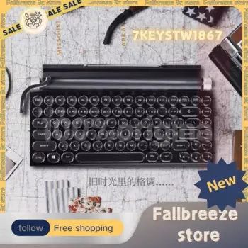Механическая клавиатура в стиле ретро, стимпанк, 2 режима, Usb, Bluetooth