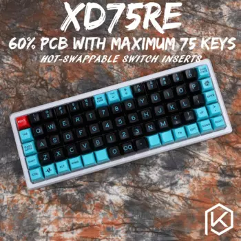 Механическая клавиатура xd75re xd75am xd75 под заказ 75 клавиш подсвечиваемая RGB печатная плата GH60 60% запрограммированный gh60 Солнечный платок переключатель с горячей заменой