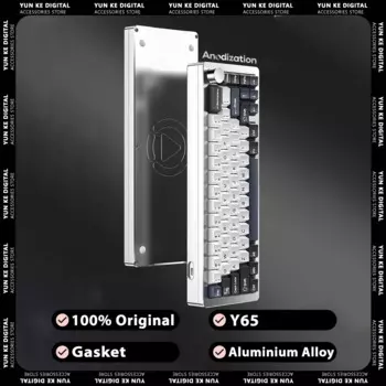 Механическая клавиатура Yindiao Y65 из алюминиевого сплава, RGB игровая клавиатура, прокладка, горячая замена, 66 клавиш, эргономика, офисный ПК