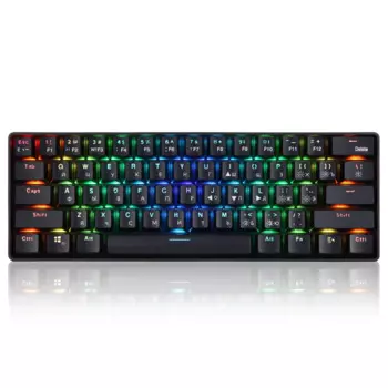 Механическая клавиатура YK600, 61 клавиша, RGB подсветка, 2,4 ГГц + Проводная Двухрежимная компактная механическая клавиатура 60% (русская версия)