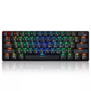 Механическая клавиатура YK600, 61 клавиша, RGB подсветка, 2,4 ГГц + Проводная Двухрежимная компактная механическая клавиатура 60%
