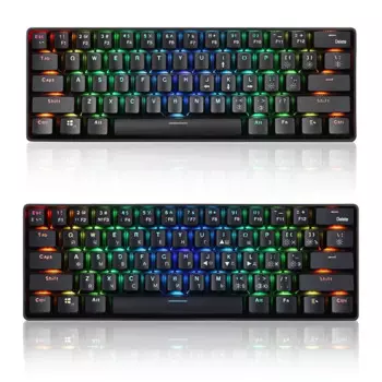 Механическая клавиатура YK600, 661 клавиша, RGB-подсветка, 2,4G+, проводная, двойной режим, 60% компактная механическая клавиатура