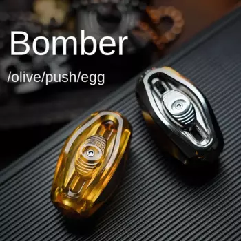 Механическая конструкция MUYl Bomber Push Egg, оливковый металлический Спиннер для повседневного использования, декомпрессионная маленькая игрушка