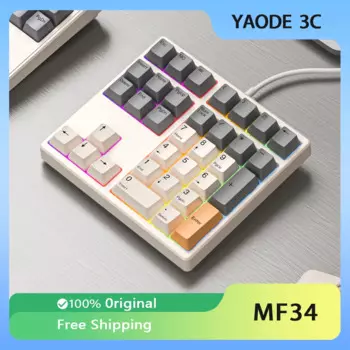 Механическая мини-клавиатура Magicforce MF34 с подсветкой RGB, клавиатура с горячей заменой, программируемая клавиатура с поддержкой QMK PC Gamer