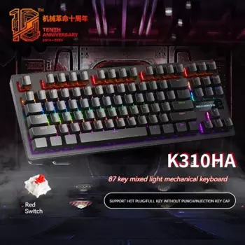 Механическая Проводная клавиатура Mechrevo Yao · Mk110ha с 84 клавишами, полностью закрывающая клавиши, горячая распродажа, клавиатура Abs с подсветкой смешанных цветов