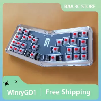 Механическая Проводная клавиатура Winry GD1B RGB Hot Swap, игровая клавиатура с 28 клавишами на заказ, эргономичная, музыкальная, для ПК, геймеров, подарки