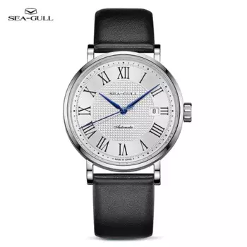 Механические часы Seagull Business, мужские автоматические наручные часы ST2130, роскошные кожаные часы с сапфиром, водонепроницаемые, Reloj Hombre 6163