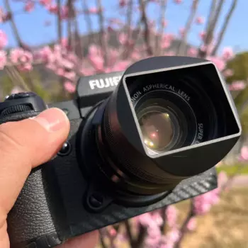 Металлическая квадратная байонетная бленда объектива для Fujifilm XF35mm F2 R WR, XF23mmF2 R WR XC 35mm F2 с металлической передней крышкой
