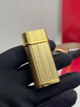 Металлическая надувная Зажигалка для сигар с золотым волнообразным узором, ветрозащитная Зажигалка для кухни, барбекю, подарок, аксессуары для сигарет