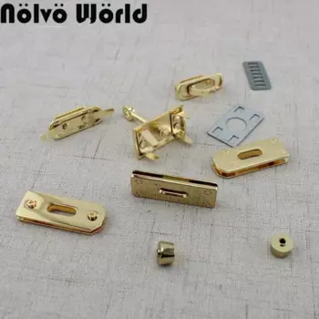 Металлическая Прямоугольная вешалка с петлей для сумок, оптовая продажа, модный набор замков, фитингов, женская сумка, сумочка, кошелек