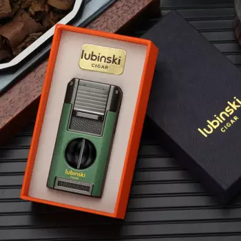 Металлическая зажигалка для сигар LUBINSKI, многофункциональная Зажигалка для табака, практичная Зажигалка для помещений и улицы с иглой для сверления