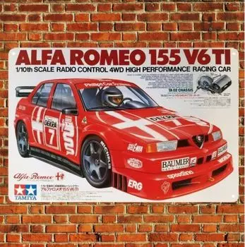 Металлический плакат Tamiya Alfa Romeo 155 Ti TA02